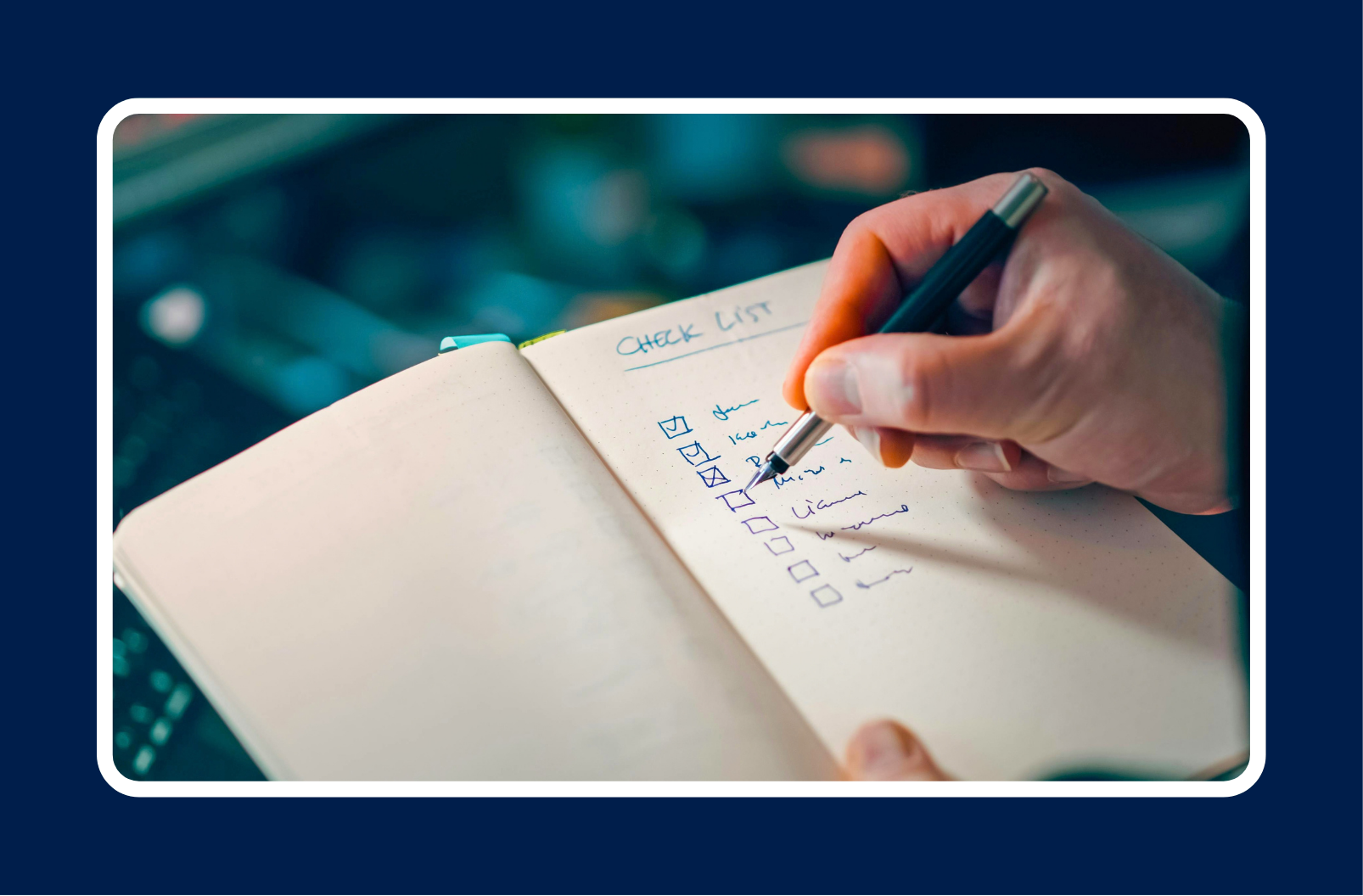 Professional writing a checklist to learn how to prioritize tasks at work when managing competing priorities.